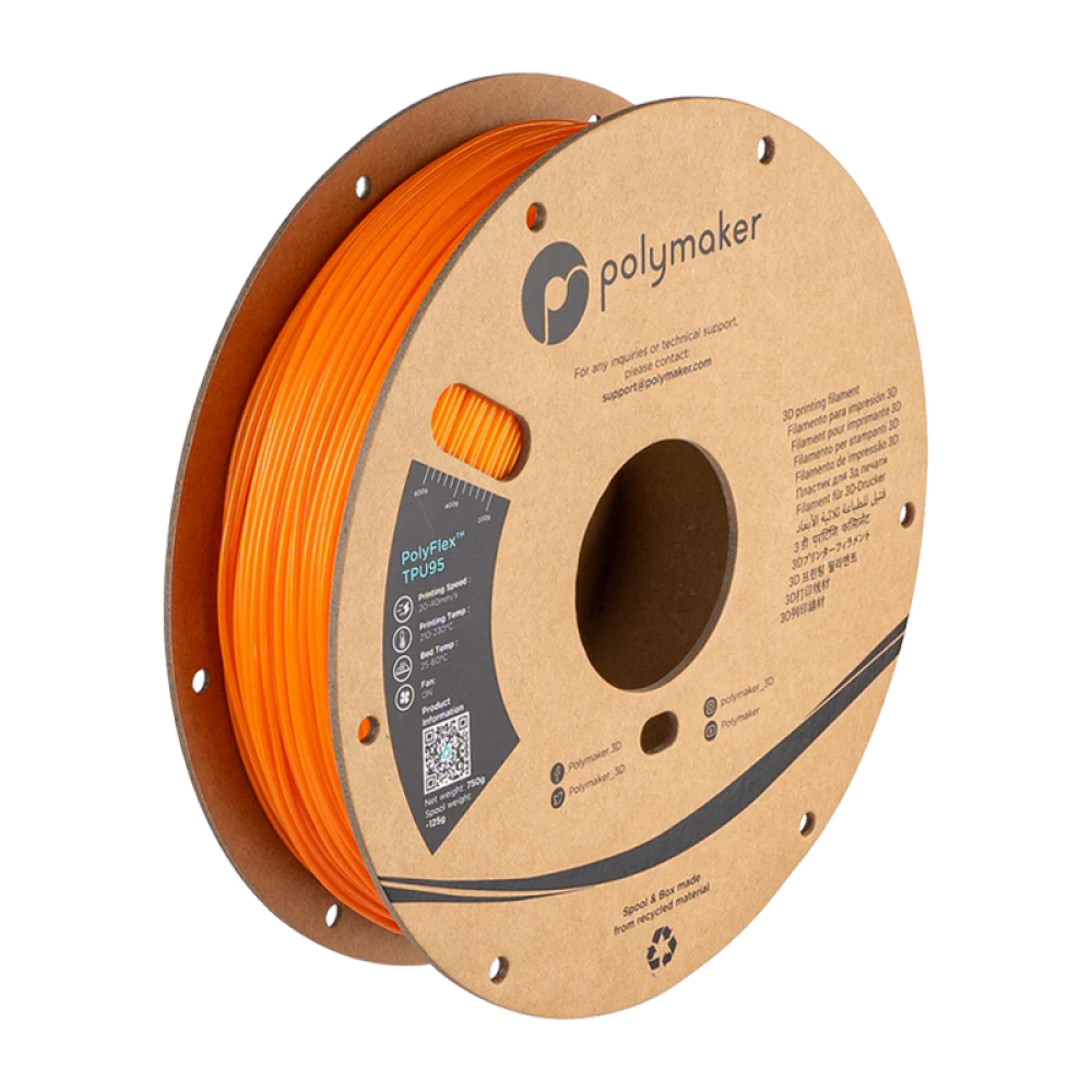 polymaker PolyFlex™ TPU95 Orange/1.75mm/0.75kg
