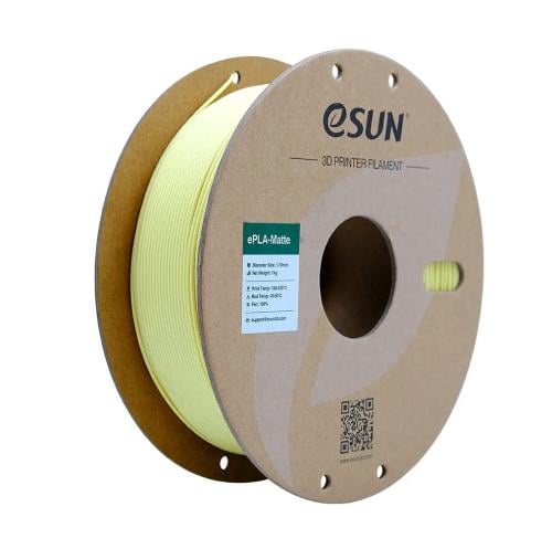 eSun ePLA-Matte (Almond Yellow) 1.75mm 3D Filament...