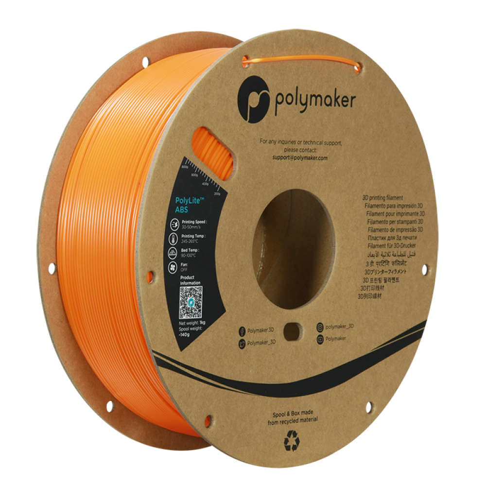 polymaker PolyLite™ ABS Orange/1.75mm/1kg