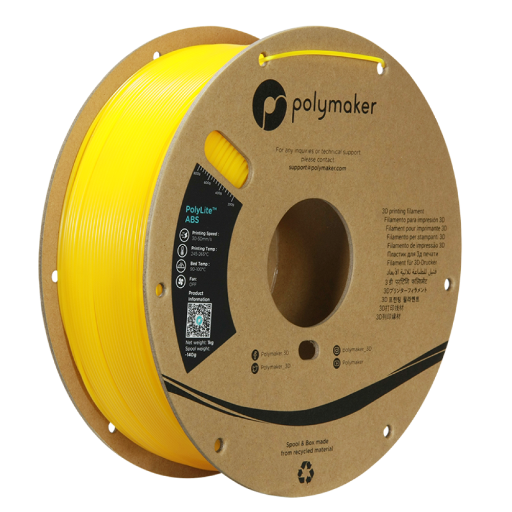 polymaker PolyLite™ ABS Yellow/1.75mm/1kg