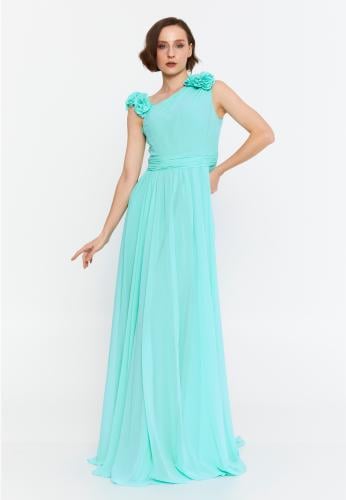 Sleeveless Maxi Chiffon Column Regular Evening Dress MSP77168