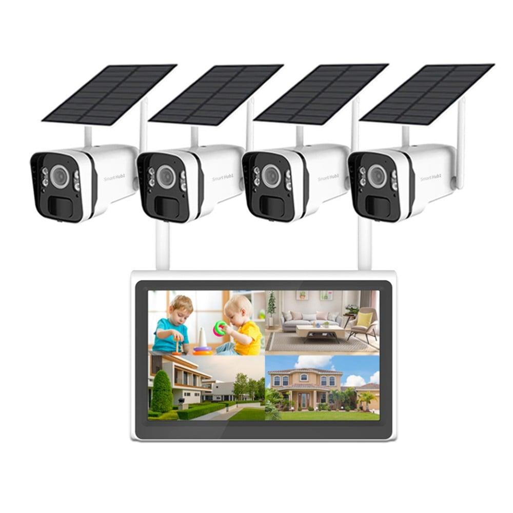 نظام كاميرات مراقبة لاسلكية عدد 4 قطع ، بدقة 4 ميجا 2k مع مسجل فيديو شاشة لاسلكية Mini Wifi NVR screen |موديل CM16