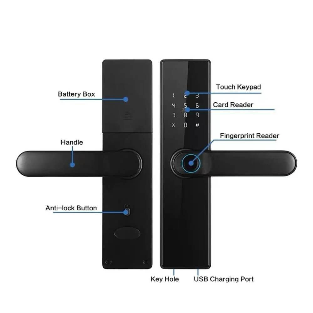قفل باب ذكي داخلي بالبصمة Smart Door Lock - موديل CM29