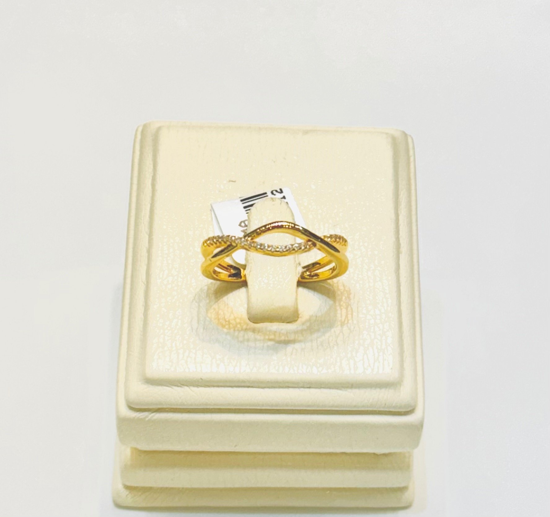 خاتم فضة مطلي ذهب