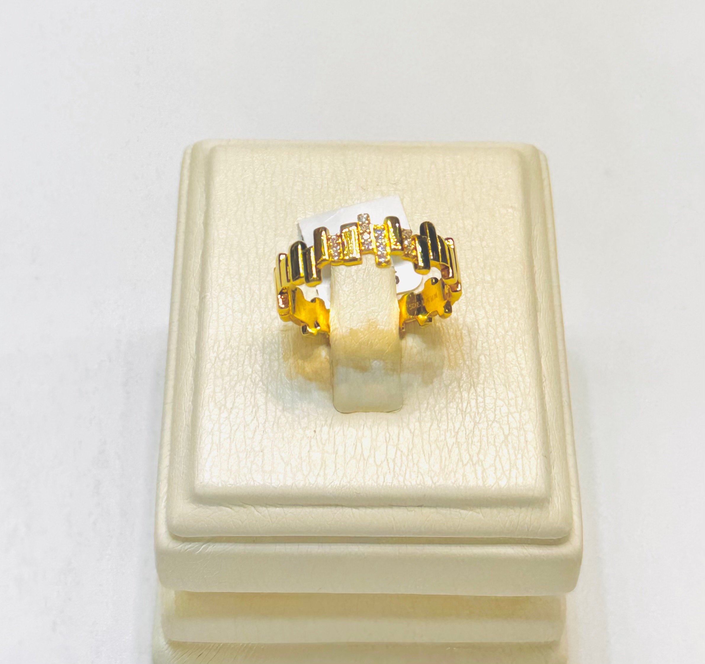 خاتم فضة مطلي ذهب