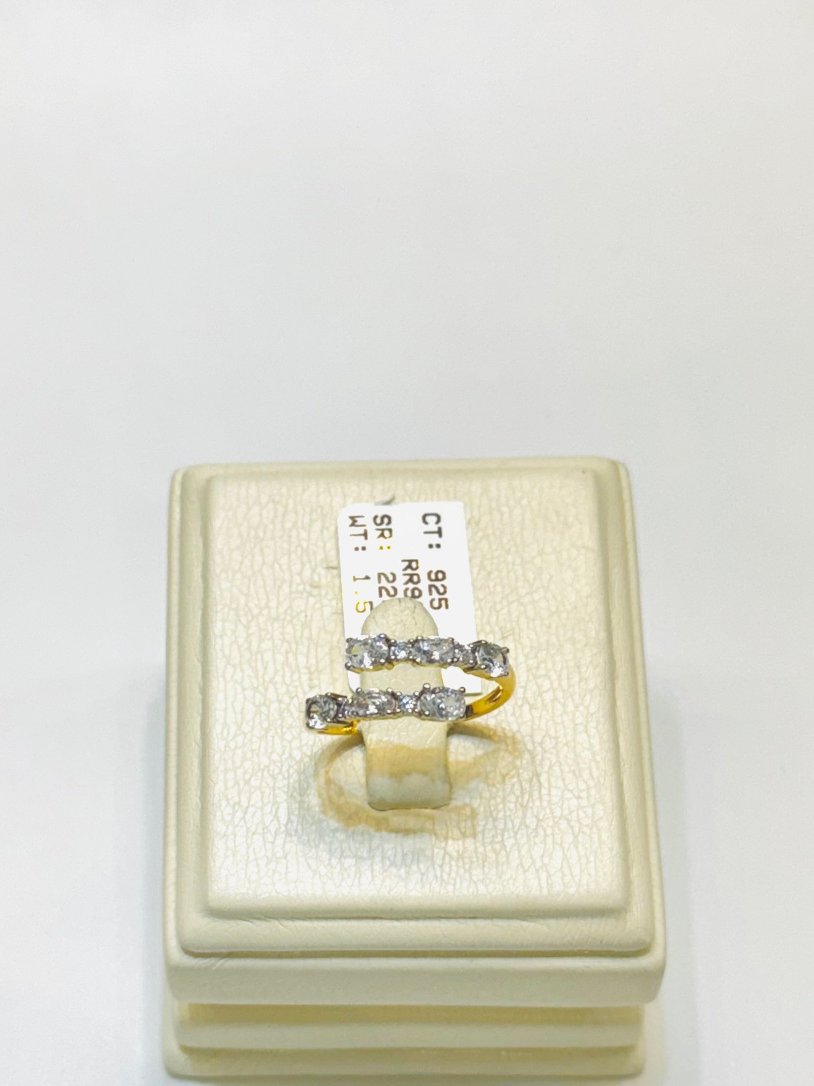 خاتم فضة مطلي ذهب