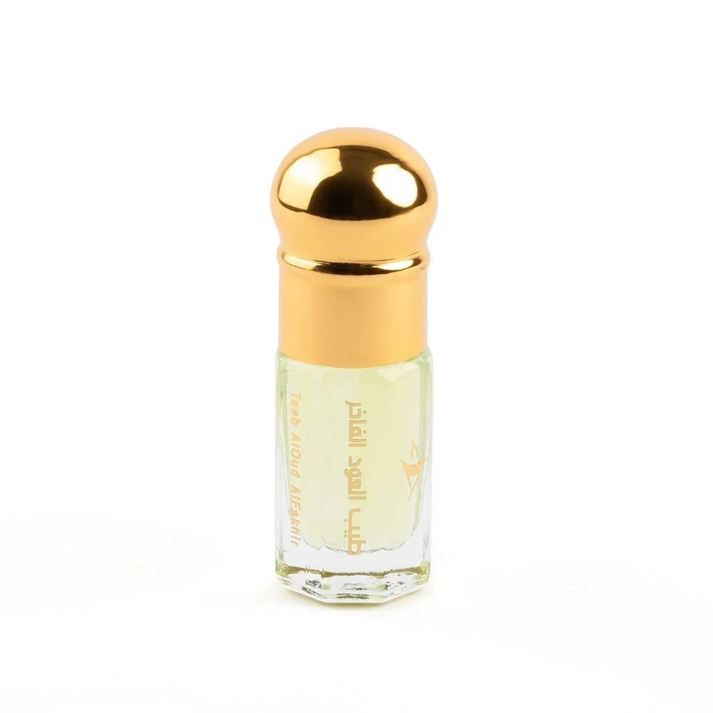 دهن ورد طبيعي فاخر من ورد كاشان بعبوة زجاجية أنيقة بغطاء ذهبي