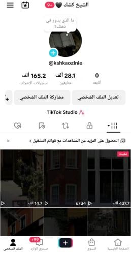 بروفايل جاهز على TikTok