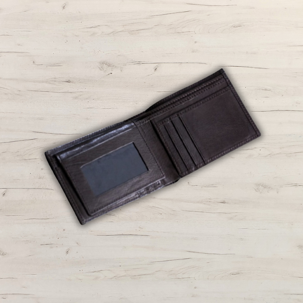 محفظة من جلد البقر الطبيعي