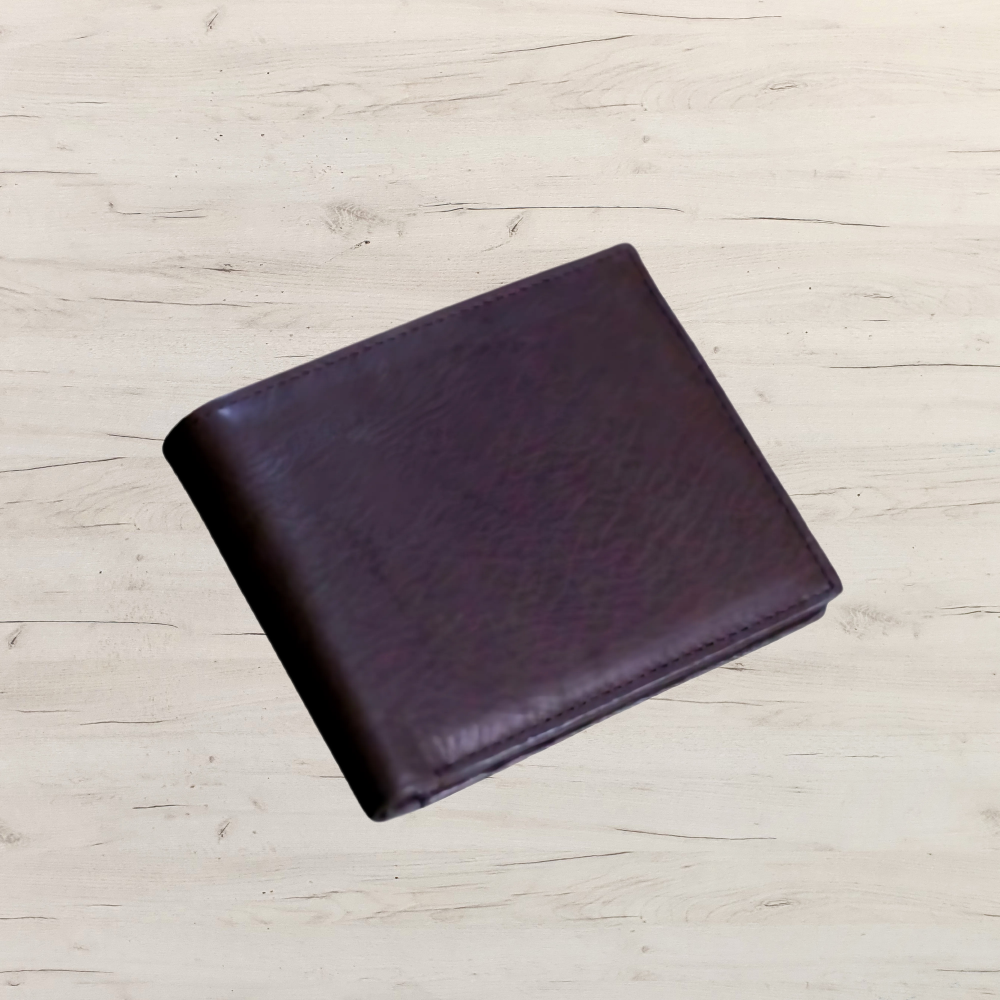 محفظة من جلد البقر الطبيعي