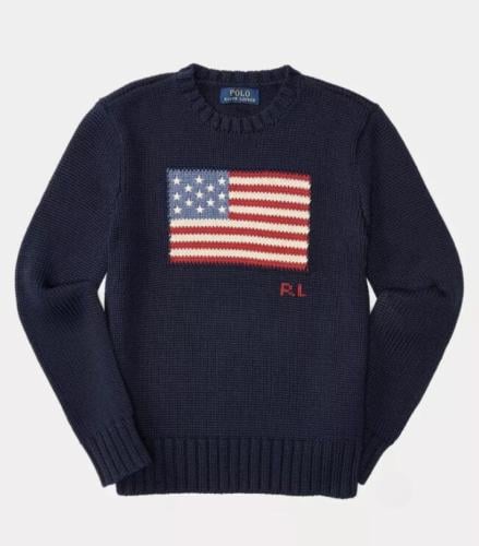USA flag old money sweater