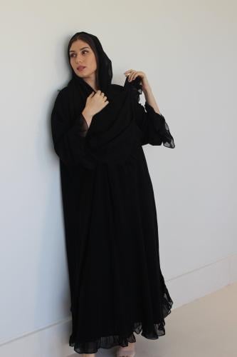 عباية كريب اسود