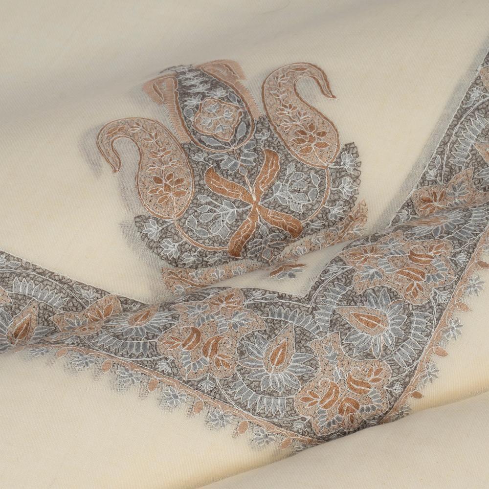 غترة ميرينو كشمير الشتوية أصدار 2025 لون رصاصي على ذهبي