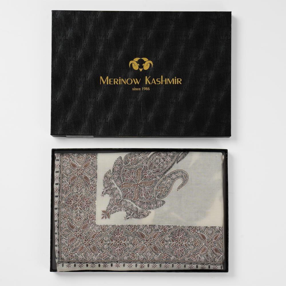 غترة ميرينو كشمير الشتوية أصدار 2025 بني داكن