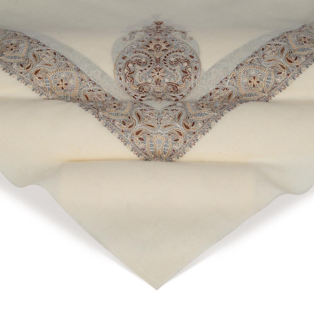 غترة ميرينو كشمير الشتوية أصدار 2025 لون بني على رصاصي