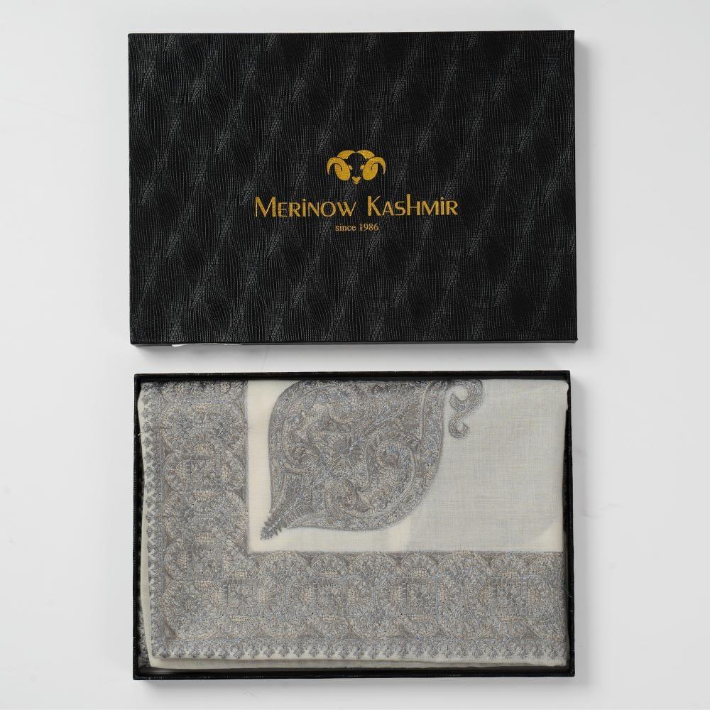 غترة ميرينو كشمير الشتوية أصدار 2025 لون رمادي