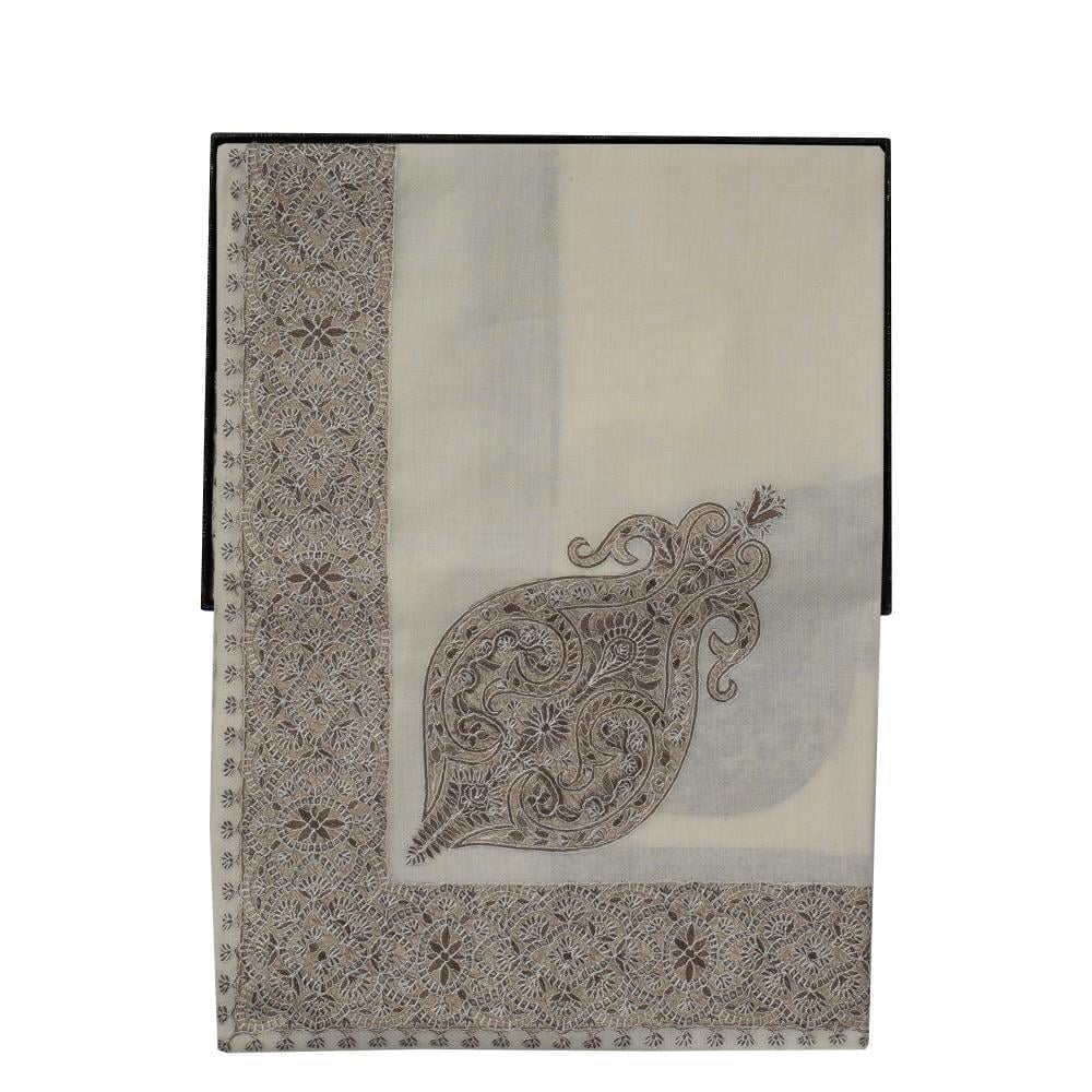 غترة ميرينو كشمير الشتوية أصدار 2025 لون بني على ذهبي