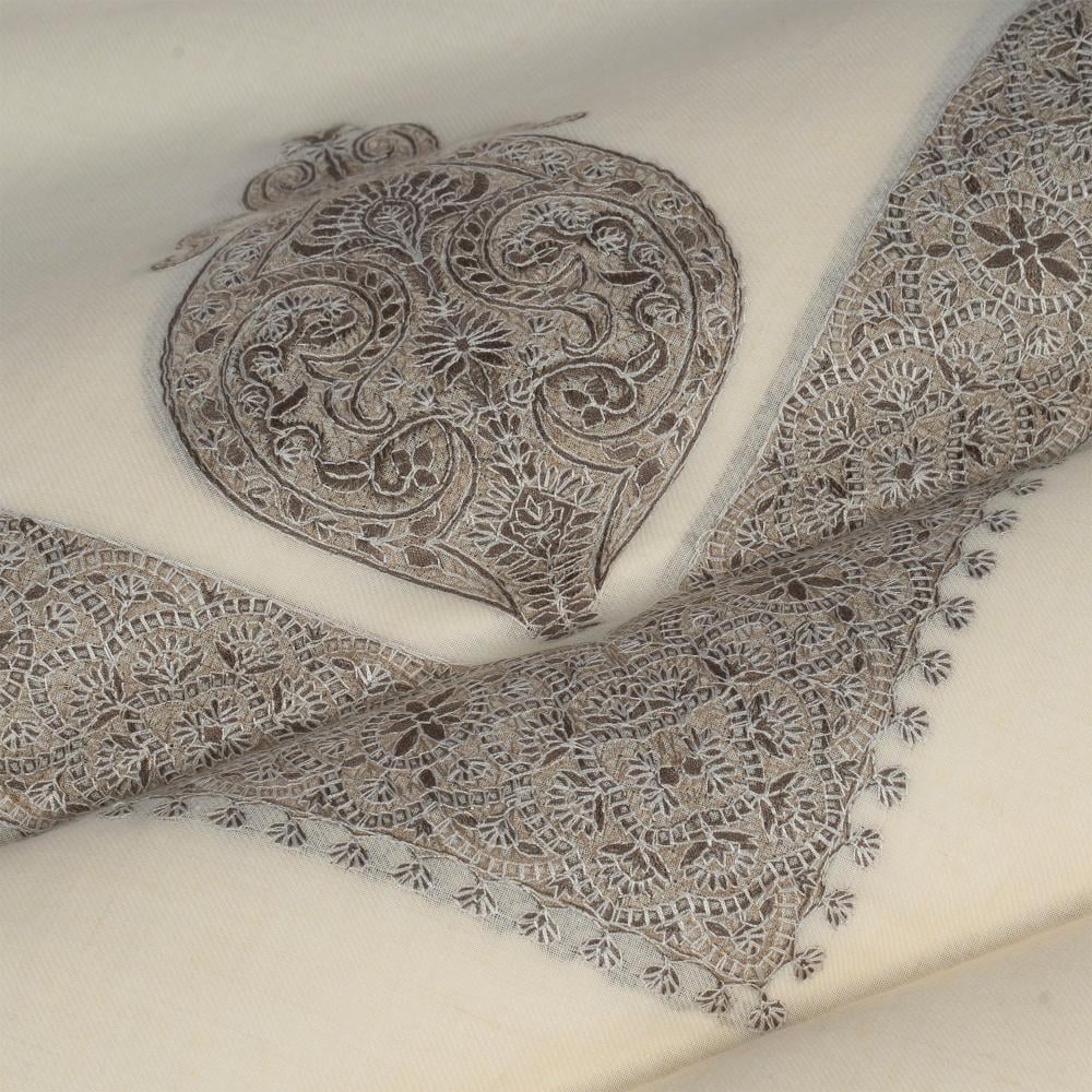 غترة ميرينو كشمير الشتوية أصدار 2025 لون بني على ذهبي