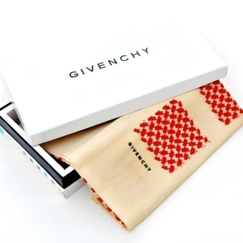 شماغ جيفنشي كلاسيك صيفي احمر بيج