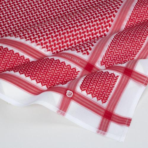 شماغ جينيفا احمر بريميوم سويسري اصدار 2025