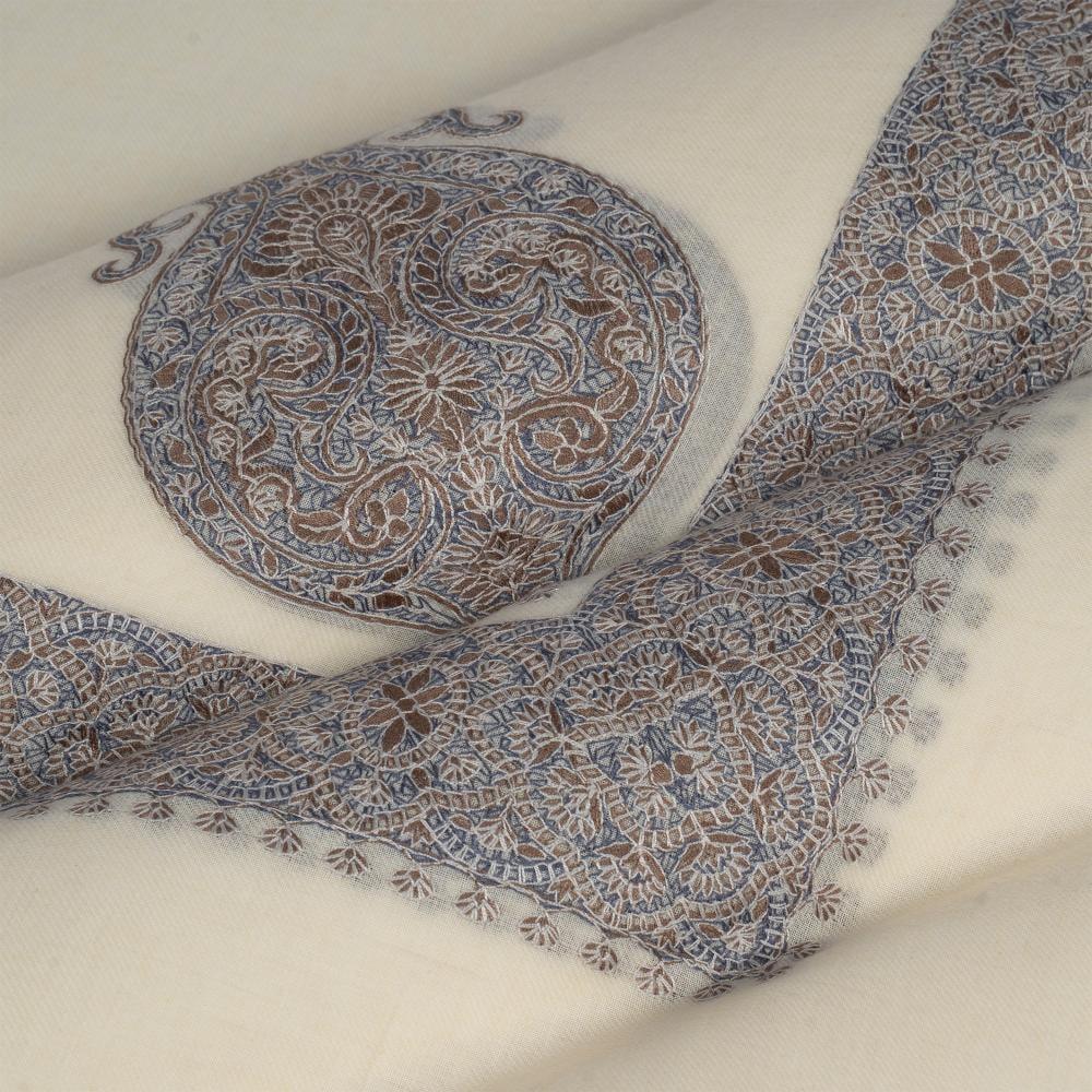 غترة ميرينو كشمير الشتوية أصدار 2025 لون ازرق على بني