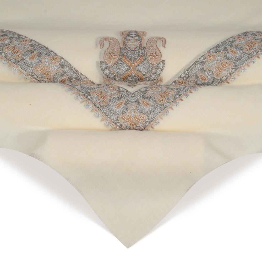 غترة ميرينو كشمير الشتوية أصدار 2025 لون رصاصي على ذهبي