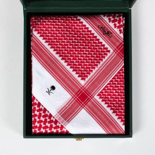 شماغ ملكي خاص احمر غامق 2025 مميز و أنيق