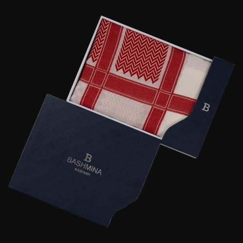 شال باشمينا ملكي فاخر - صوف كشميري 100%