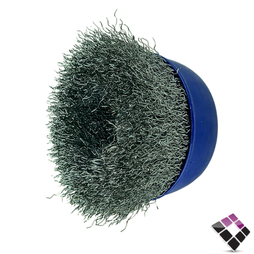 صنفرة فرشة شعر استيل مجدول موديل كوب ستونيك STONEC صيني مقاس 3"رقم 33182S