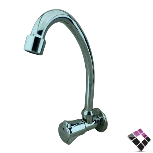 خلاط مجلى خط واحد بارد جدار عادي BATHROY ايطالي موديل قروهي كوستا رقبة عالية