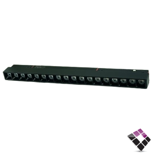 لينير مستطيل مجرى مغناطيس مجنتك موديل عيون ثابت NEW POWER جرم لون أسود 33.8CM إضاءة 3000K أصفر 20W رقم 103129