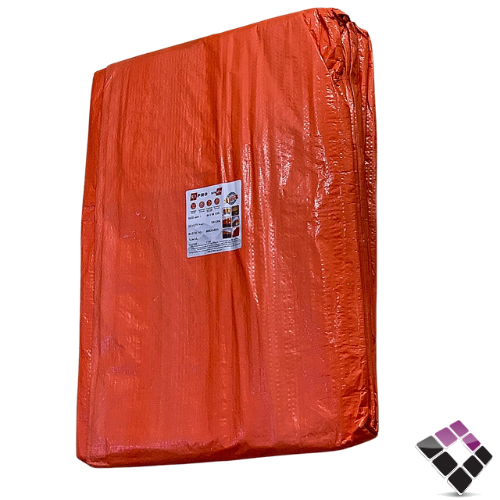 شراع STG هندي برتقالي + أزرق ثقيل سماكة 120GSM مقاس 6×8