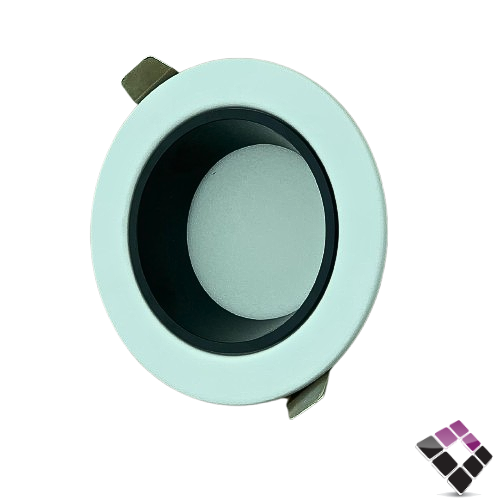 كشاف داخلي LED مانع توهج TOPLR بنل مثلج SMD إضاءة 4000K كريمي جرم خارجي أبيض داخلي أسود مقاس 2"×8W