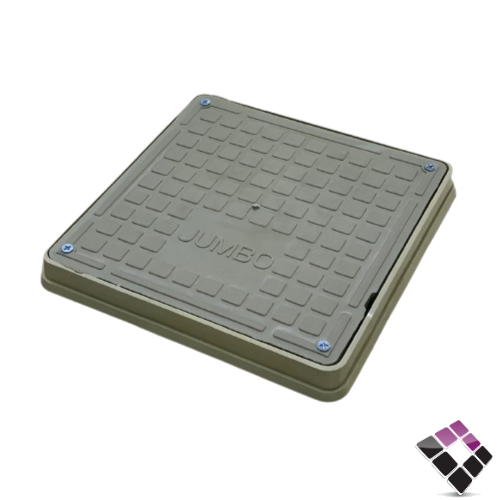 غطاء تفتيش بلاستك ثقيل جامبو مع براغي JUMBO اردني لون بيج 30*30