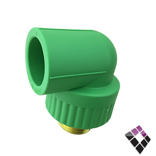 كوع ذكر سن خارجي نحاس عسك سعودي  اخضر 32ملي  1×1" ***  ASK