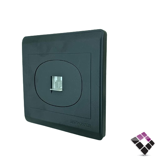 فيش تليفون كبس مفرد NEW POWER صيني لون أسود عريض رقم NP-106-BLK