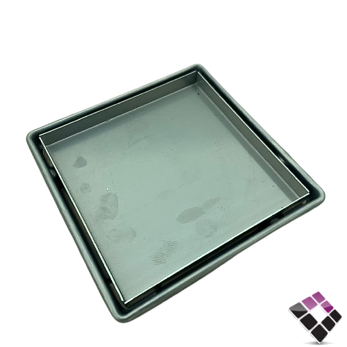 صفاية استيل 304 مفرغة للبلاط لون كروم Matelda ايطالي مع رداد مقاس 15×15