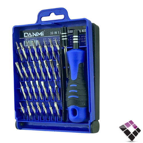 طقم مفك الكترونيات كهرباء 33 قطعة دانمي DANMI صيني يد ربل رقم 160833