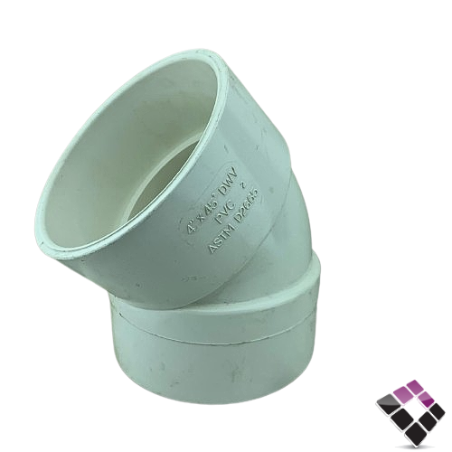 كوع فاتح 45 درجة بلاستيك نبروNEPROPLAST- NAMATأبيض ضغط 40 نبرو 4"