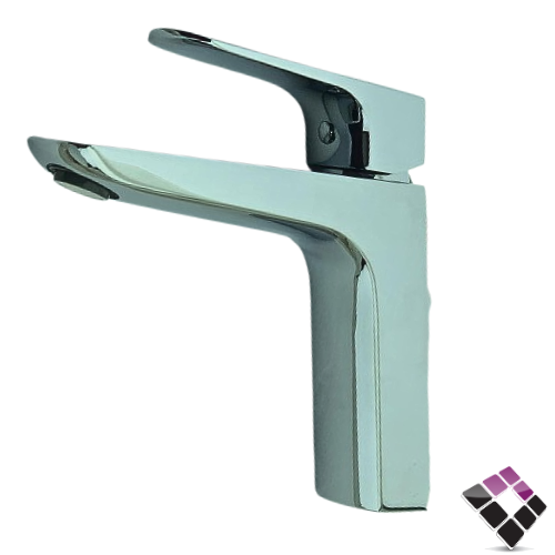 خلاط مغسلة 1 خرم اتمتك OM-ottone meloda ايطالي أصلي نحاس مطلي كروم ثقيل موديل سونج SWING مسكة مربعة رقم SW700-11-052-B