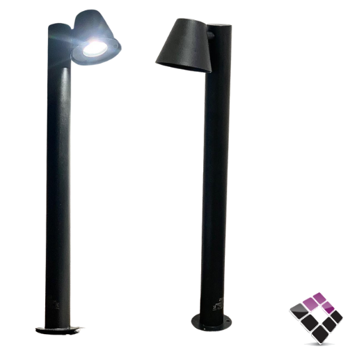 فانوس حدائق عمود المنيوم مدورأسود لمبة GU10 ليد LED طول 60CM همر HUMMER بدون لمبة رقم 6267