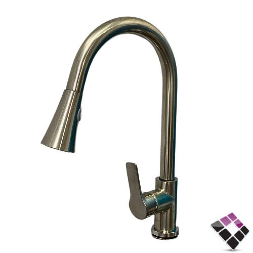 خلاط مجلى 1 خرم واقف شجرة اتمتك + لي سحاب DIME صيني نيكل رقبة عالية J رقم DM-K202N