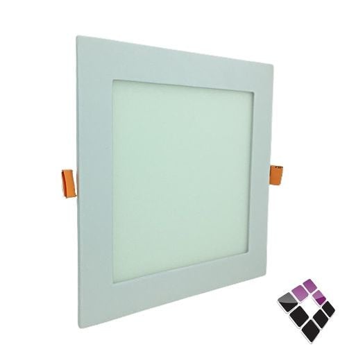 كشاف LED داون لايت داخلي NASCO بنل مربع جرم ابيض إضاءة أصفر 12W رقم 3-6238***