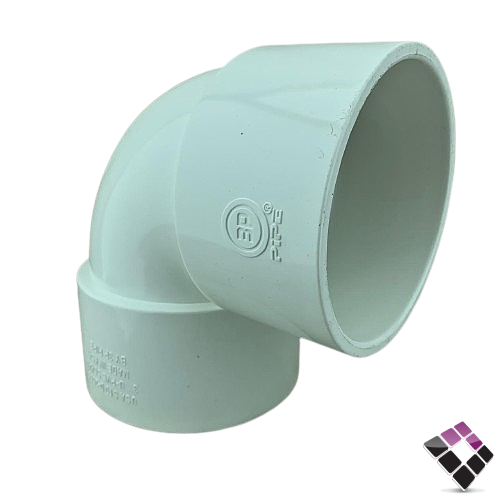 كوع زاوية UPVC بلاستيك أبيض 3P الخليجية سعودي ضغط 40 مقاس 3"