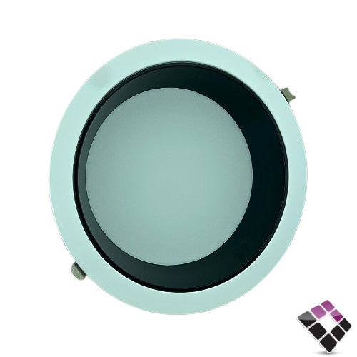 كشاف داخلي LED مانع توهج TOPLR بنل مثلج SMD إضاءة 4000K كريمي جرم خارجي أبيض داخلي أسود مقاس 8"×30W