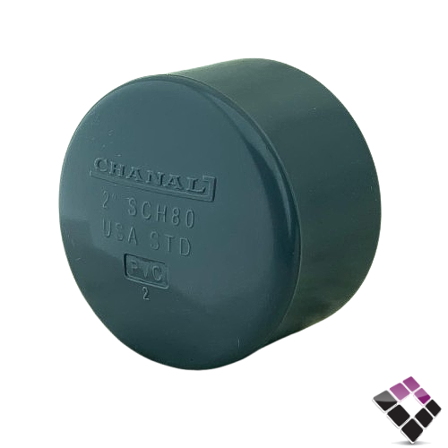 سدة كبس  بلاستيك ضغط 80 رمادي PVC بارد شانيل سعودي 2"