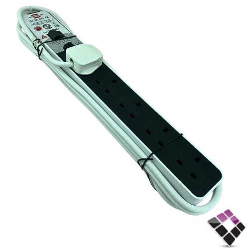 توصيلة كهرباء brennenstuhl شركة المانية تصنيع صيني 5 مخارج 13A+ مفتاح +فيوز للحماية طول 5 متر