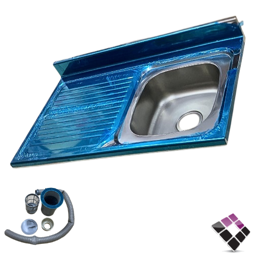 مجلى سعودي م/ كورى CONI حوض يمين + رف يسار مع الهراب 100*60