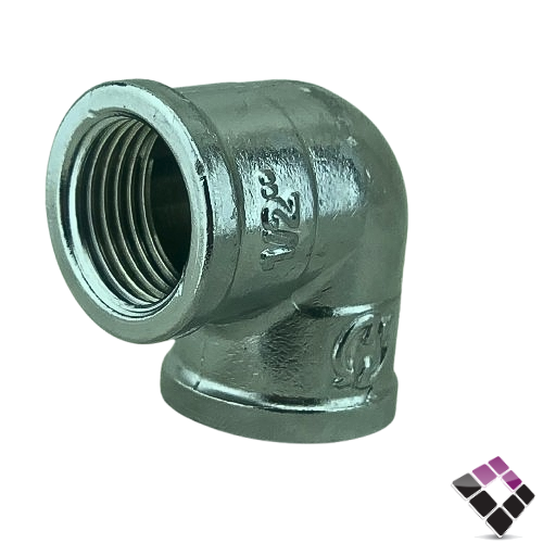 كوع زاوية نحاس مطلي كروم ثقيل جنرال GENERAL Fittings ايطالي مقاس 1/2"