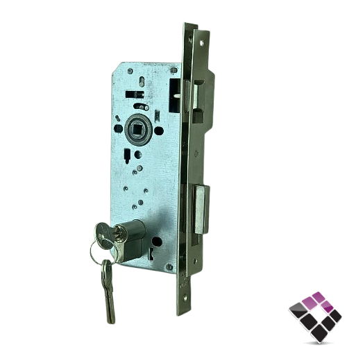 كالون باب خشب Kango تركي لون فضي مقاس 45 ملم مع قلب سلندر مقاس 68 ملم رقم 5456-SN